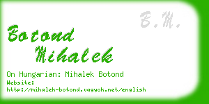 botond mihalek business card